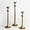 Antique Brass, variant on Iron Taper Candle Holder - Set of 3 Decorative Candle Stand - Candlestick Holder for Wedding, Dinning, Party - Antique Brass