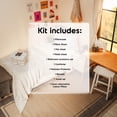 thumbnail image 2 of Virtu Complete College Dorm Room Essentials Twin XL Bedding Comforter Set, Bed in a Bag Comforter Set, White And Silver, 2 of 10