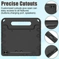 thumbnail image 6 of SUPNICE Kids Case for Samsung Galaxy Tab S10 FE 10.9" 2025/S9 FE 10.9 Inch/S9 11 Inch 2023, Lightweight Shockproof Convertible Handle Stand Case for Samsung Galaxy Tab S10 FE/S9 FE/S9/S8/S7,Black, 6 of 7