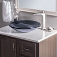 thumbnail image 5 of Novatto TIS-316GCH COETANEO Clear Slate Grey Low Profile Glass Vessel Bath Sink, Chrome Drain, Mounting Ring, 5 of 5