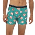 thumbnail image 2 of Cauagu Funny Christmas Deer Print Men's Boxer Briefs, Funny & Cute Underwear Elastic Waistband Briefs Ideal Gift for Men,1-Pack, 2 of 7