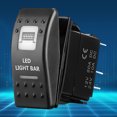 thumbnail image 4 of Botón de barra de retroiluminación LED encendido y apagado botones de lámpara LED de 5 pines para ATV UTV coche camión RV, 4 of 6