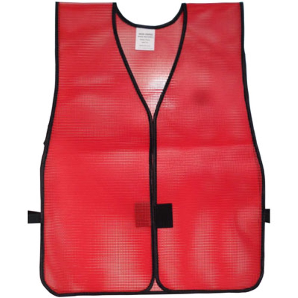 Dark Red Safety Vests Plain PVC Coated