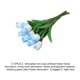 thumbnail image 3 of Wosthever 10 bolsas de decoración de de comedor floricultura experiencia gastronómica con ramos simulados tulipanes simulados llenos de Flores artificiales azul claro, 3 of 6