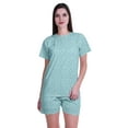thumbnail image 1 of Moomaya T-Shirts à Manches Courtes pour Femmes en Coton Doux à Col Rond Ensemble de Nuit, 1 of 6