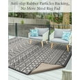 SIXHOME Outdoor Rug Mat Non Slip Machine Washable Woven Rugs 5x8 ft