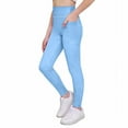 thumbnail image 4 of Twczz Girls Yoga Leggings with Pockets- Full Length Stretch High Wasit Athletic Pants Light Blue Size 8, 4 of 6