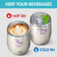 thumbnail image 4 of 12oz Stainless Steel Insulated Wine Tumbler with Lid and Straw – Double Wall Vacuum Mug for Hot & Cold Drinks, 304 Steel Interior, Sweat-Free Design, 4 of 5