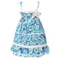 thumbnail image 1 of Richie House Girls' Sweet Floral Slip Dress with Lace Details RH1734, 1 of 2