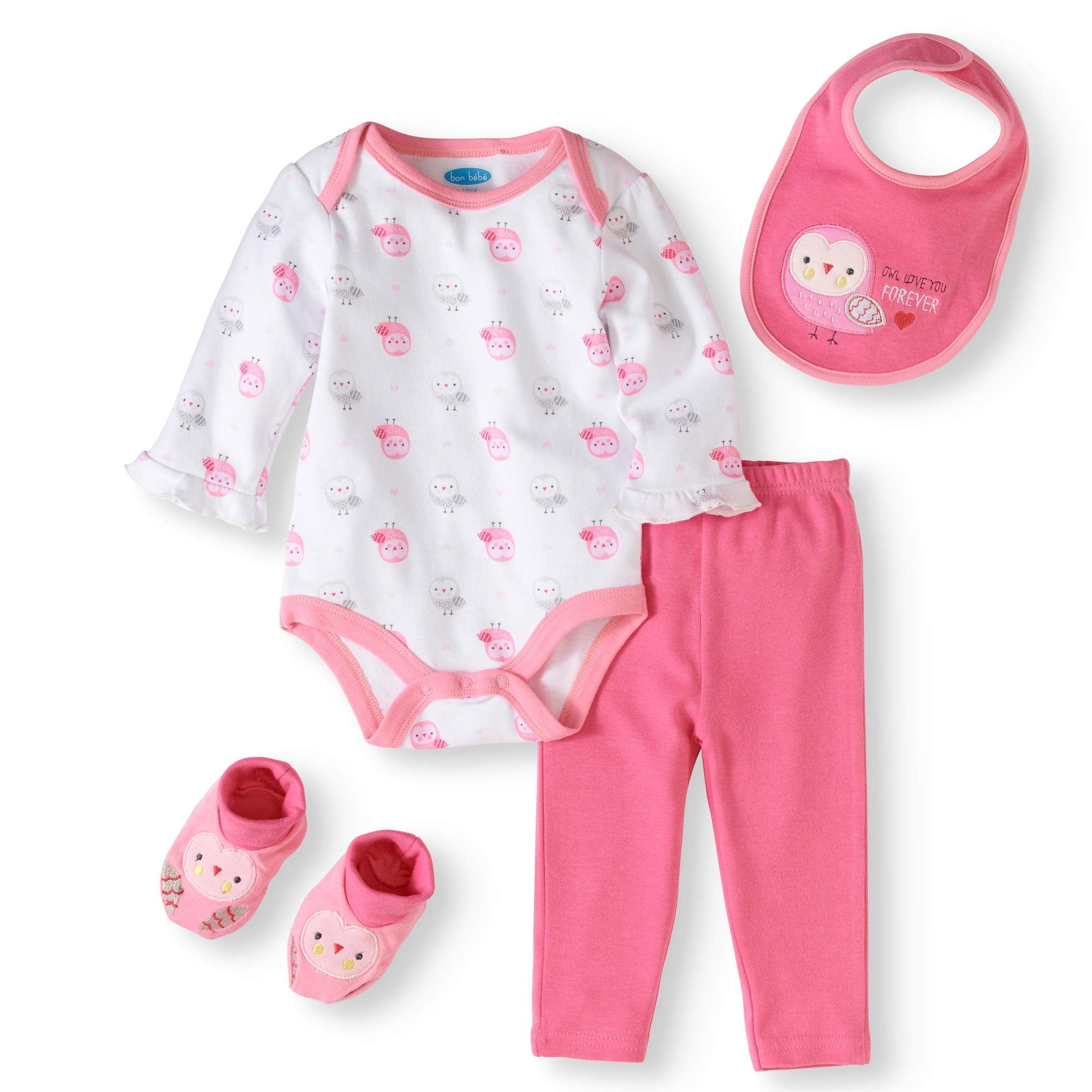 Bon Bebe Newborn Baby Girl Bodysuit Pants Bib Booties 4pc Outfit Set Walmart Com Walmart Com Bon Bebe Newborn Baby Girl Bodysuit Pants Bib Booties 4pc Outfit Set Walmart Com Walmart Com