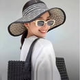 thumbnail image 3 of Sun Hats for Women Wide Brim Beach Hat Straw Visor Ponytail Summer UV Packable Foldable Beach Vacation Essentials, 3 of 4