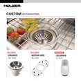 thumbnail image 7 of Houzer Club 10 in Stainless Steel Undermount Single Bowl Bar Sink with Strainer and Grid - CS-1105-C, 7 of 7