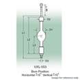 thumbnail image 2 of USHIO UXL 553 550w Xenon Short Arc Lamp, 2 of 2
