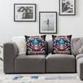 thumbnail image 2 of nygtbtfer Decorations Pillow American Flag Truck Red White and Blue Pillows Happy Cushion Case for Home Sofa Couch Warehouse Clearance White, 2 of 7