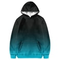 thumbnail image 1 of HNMKIU Sweat à Capuche Grande Taille pour Filles Automne et Hiver Dégradé Col Rond Manches Longues avec Poche Sport Décontracté, 1 of 4