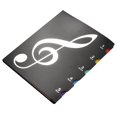 thumbnail image 3 of 2X Music Themed Folder Holder Writable Musicians Treble Clef Sheets Piano Choir Song Recitals Concert Protector 20 Page, 3 of 7