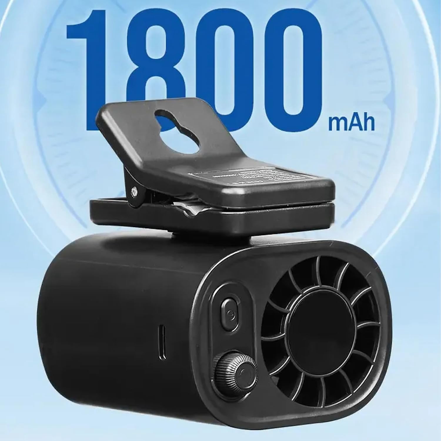 Car Clip on Fan with LED Display, Backseat Fan, USB Rechargeable Powerful Cooling Fans, 360° Rotation, 100 Speeds Adjustable, USB Rechargeable, 2025 New Clip on Fans for Car