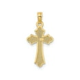 thumbnail image 4 of 10k Yellow Gold Cross Pendant Necklace for Men and Women with Heart Design Polished Religious Jewelry for Daily Wear Classic Symbol of Faith and Devotion Spiritual Necklace for Adults, 4 of 6