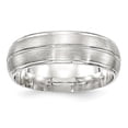 thumbnail image 5 of 925 Sterling Silver 7mm Brushed Fancy Band Ring Size 9.5, 5 of 7