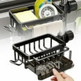 thumbnail image 4 of Classic Kitchen Accessories, Kitchen Faucet Organizer New Dish Sponge Holder Over Faucet Kitchen Caddy Organizer Multifunction Organizer Rack for 0.71.1inch Round Water Pipe, 4 of 5