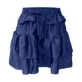 thumbnail image 4 of Ladies 2024 Fashion Pure Color Bag Sexy Cake Skirt Girls Dress Skirt Girls Ballet Skirt Floor Length Skirt Maternity Skirt over The Belly Table Skirt for Birthday Party Leopard Skirt Girls Long Skirt, 4 of 5