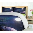 thumbnail image 5 of Ambesonne Tree Duvet Cover Sets, Full Moon Galaxy Grass, 2-Queen, Green and Navy, 5 of 7