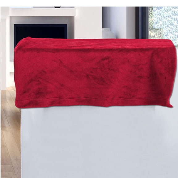 LITINKIMI 1Pair Universal Stretch Sofa Armrest Covers Dark Red Protector for Couch Office Home