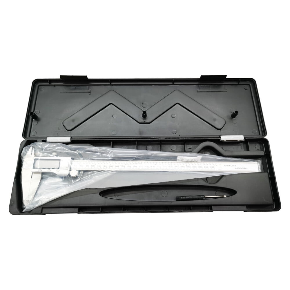Digital Display Electronic Vernier Caliper 12" Stainless Steel Measuring Tool 300mm