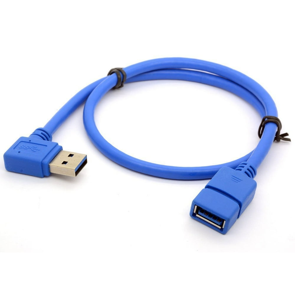50cm USB 3.0 Extension Cable Left Right Angle 90 Degree Adapter Type A