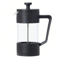 thumbnail image 3 of French Press Coffee Maker 12oz - Borosilicate Glass Coffee Press Single Cup French Press 3 cup Capacity Black, 3 of 7