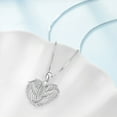 thumbnail image 6 of HHBEAUTY Angel Wings Necklace Guardian Angel Wings Pendant Birthstone Necklace for Women Jewelry Gifts, Sliver, 6 of 9