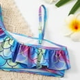 thumbnail image 6 of GYRATEDREAM Girls Tankini 2-Piece Swimwear Mermaid Print Bikini Ruffle Bathing Suit 7-12 Years, 6 of 7