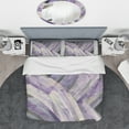 thumbnail image 3 of Designart 'Geometric Purple Glacier' Geometric Duvet Cover Set, 3 of 4