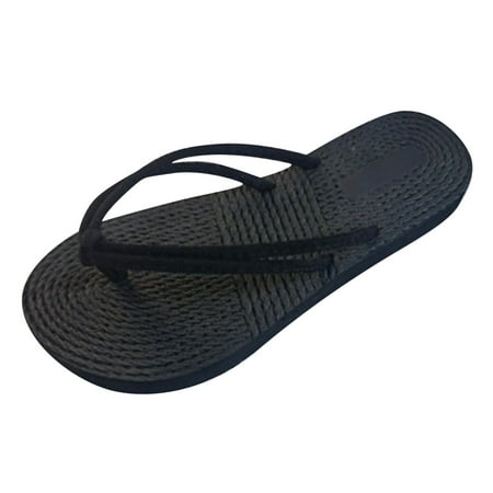 

Dyfzdhu Women Flat Slippers Fashion Clip Toe Beach Herringbone Slippers Flat Shoes Casual Sandals