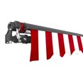thumbnail image 2 of ALEKO 12' x 10' Retractable Motorized Black Frame Patio Awning, Red and White Striped Color, 2 of 7
