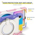 thumbnail image 3 of FJLBDE Case for Samsung Galaxy Tab S6 Lite 10.4 Inch 2024/2022/2020 with 360 Kickstand, Shoulder Strap Carrying Protective Cover, Multicolor Pink, 3 of 6