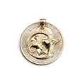thumbnail image 4 of New 14k yellow Gold Hummingbird flower Pendant charm fine gift jewelry 1.5g, 4 of 12