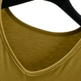 thumbnail image 4 of V Neck Tshirts for Women, Comdrip Tank Top for Women Sleeveless Tops with in Bras Shelf Bra Padded Shirt 2025 Casual Tanks Loose Fit Women Shirt Gold 3XL, 4 of 7