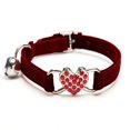 thumbnail image 1 of TIMIFIS Cat Collars Cute Crystal Elastic Dog Collar Velvet Bell Heart Shape Pet Necklacce Cat Collar PersonalizedFall, 1 of 4