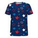 thumbnail image 5 of Fiudx Liquidación de Ahorros de Verano Blusa de Manga Corta con Estampado de Día Independiente para Mujer, Blusa con Cuello Redondo, 5 of 5