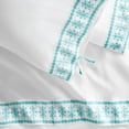 thumbnail image 5 of The Pioneer Woman 300 Thread Count Floral Eyelet Sheet Set, Teal Topaz, Full, 4-Pieces, 5 of 6