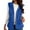 Blue, variant on Womens Fleece Vests Full Zipper Keep Warm Coats Side Pockets Casual Fashion Sleeveless Fall and Winter Jackets for Women Gray Size S
