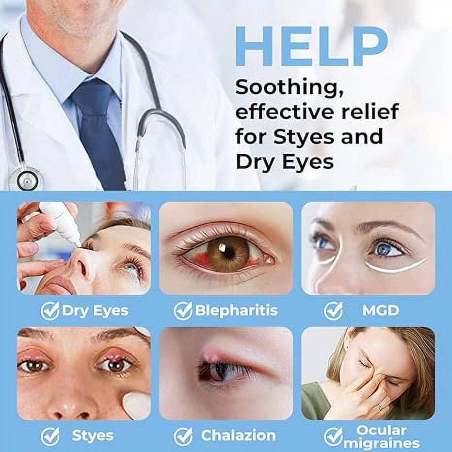 Aroma Season Dry Eyes Heated Eye Mask, Warm Eye Compress for Stye, Blepharitis