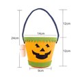 thumbnail image 2 of Mini Cubo de Halloween Tela portátil Fieltro Pequeño Cubo de dulces de Halloween Bolsa de truco o trato para niños, 2 of 7