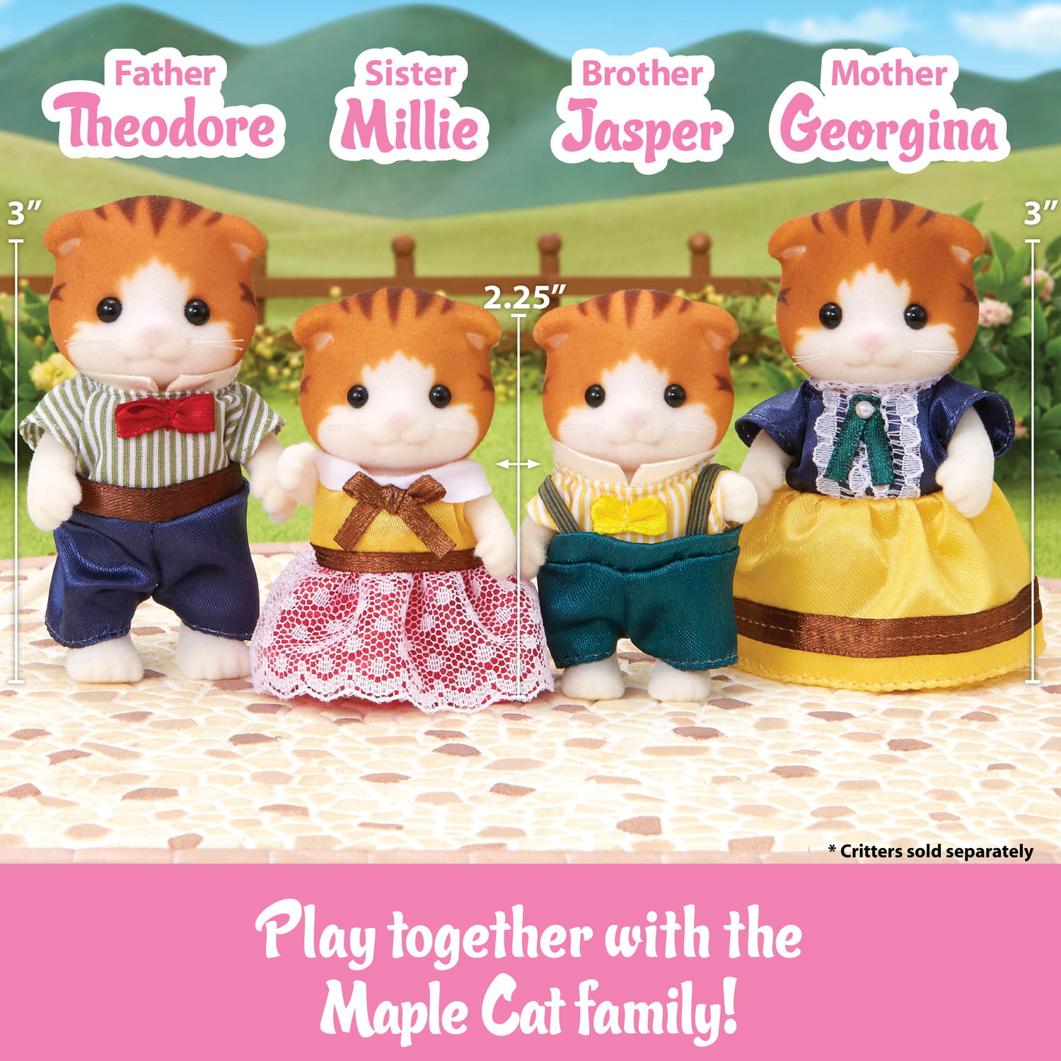Calico Critters Maple Cat Family 