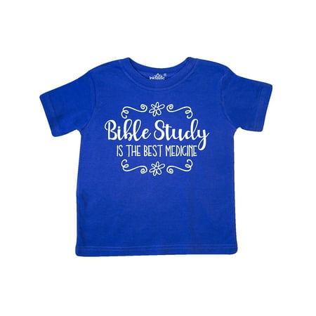 

Inktastic Bible Study Best Medicine WHT Gift Toddler Toddler Girl T-Shirt