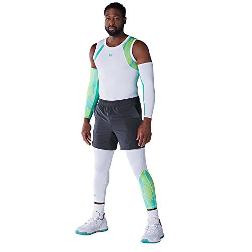 Mission X Wade Collection Mens Compression 3/4 Tights Flash Black X-Large Mission Athlete Care MIS04
