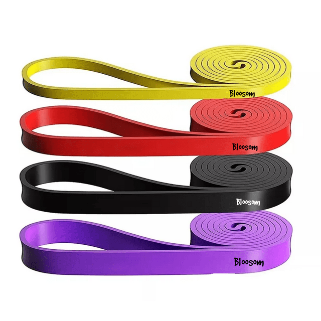 Kit 4 Pcs Bandas Bloosom De Resistencia De Ejercicio Yoga Y Fitness Multicolor