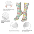 thumbnail image 3 of KLL Bright Peach Print Womens Crew Socks Athletic Middle Tube Long Socks Novelty Socks Gifts For Men, 3 of 7