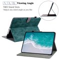thumbnail image 5 of Dteck Case for iPad Air 13 inch 2024 or iPad Pro 12.9 6th/5th/4th/3rd Generation 2022/2021/2020/2018, Embossed PU Leather Folio Auto Sleep/Wake Cover, Multi-Angle Viewing Stand,Darkgreen, 5 of 7
